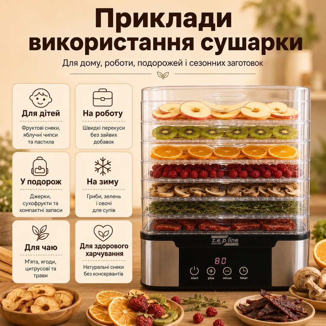 Приклади використання сушарки для дому, роботи, подорожей і зими